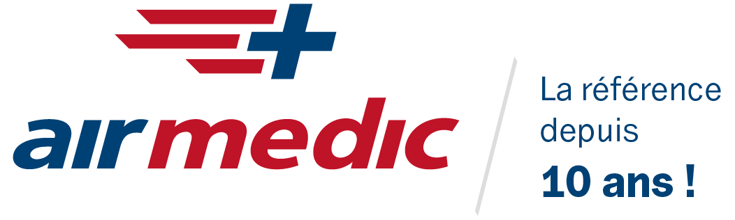 logo d'airmedic 10 ans d'experience en ambulance aérienne