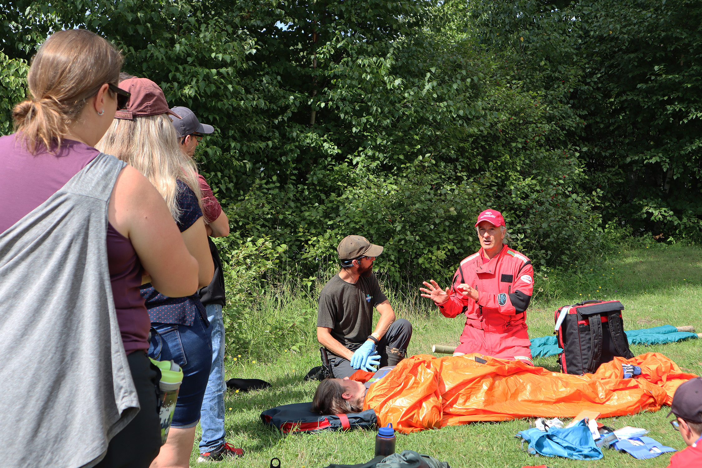 Simulation Airmedic SIRIUSMEDx premiers soins en forêt